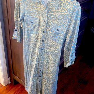 McLaughlin shirt dress that can be worn by itself or with some cute leggings.